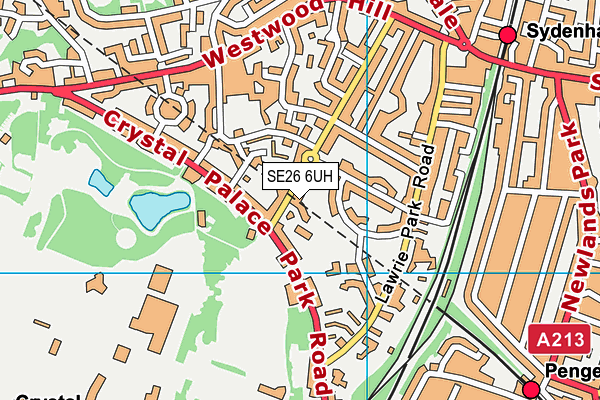 SE26 6UH map - OS VectorMap District (Ordnance Survey)