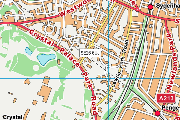 SE26 6UJ map - OS VectorMap District (Ordnance Survey)