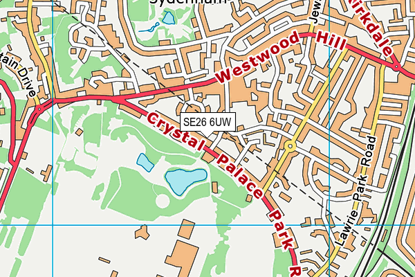 SE26 6UW map - OS VectorMap District (Ordnance Survey)