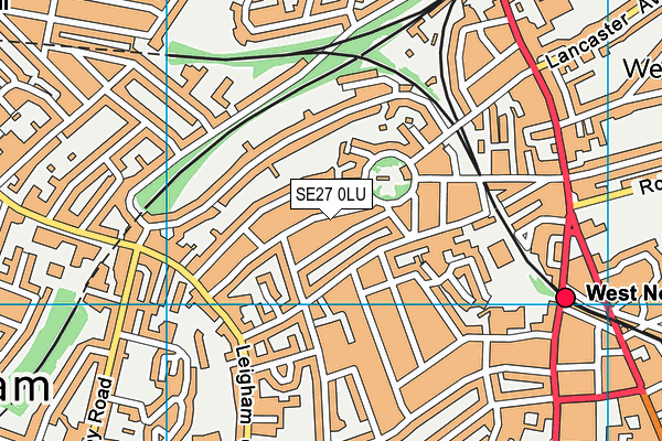 SE27 0LU map - OS VectorMap District (Ordnance Survey)