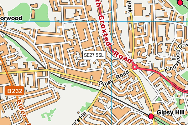 SE27 9SL map - OS VectorMap District (Ordnance Survey)