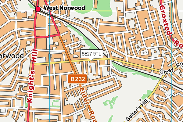SE27 9TL map - OS VectorMap District (Ordnance Survey)