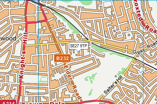 SE27 9TP map - OS VectorMap District (Ordnance Survey)