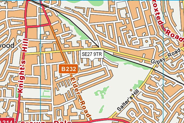 SE27 9TR map - OS VectorMap District (Ordnance Survey)