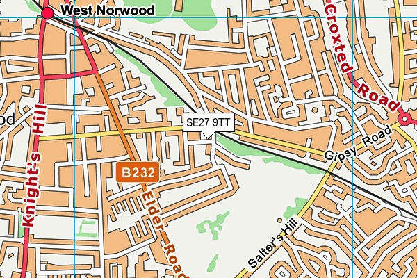SE27 9TT map - OS VectorMap District (Ordnance Survey)