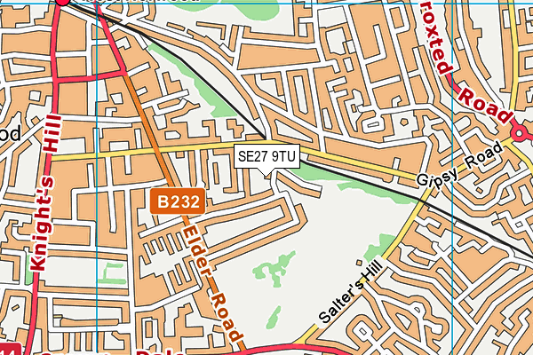 SE27 9TU map - OS VectorMap District (Ordnance Survey)
