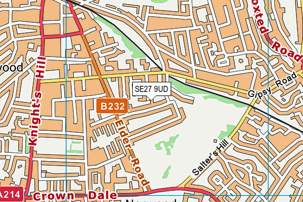 SE27 9UD map - OS VectorMap District (Ordnance Survey)