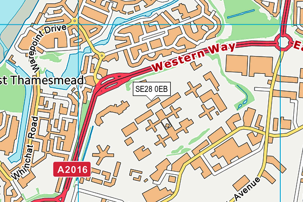 Hmp Belmarsh map (SE28 0EB) - OS VectorMap District (Ordnance Survey)