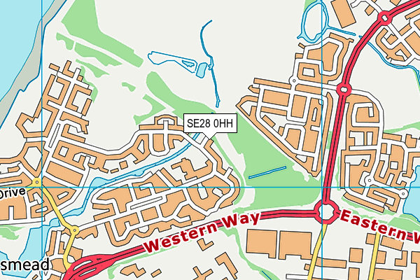 SE28 0HH map - OS VectorMap District (Ordnance Survey)