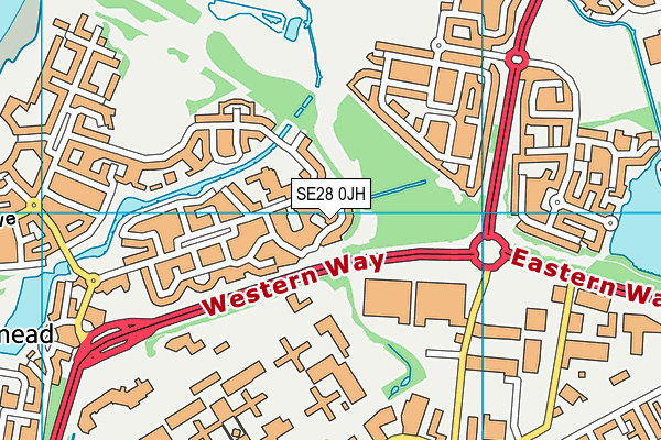 SE28 0JH map - OS VectorMap District (Ordnance Survey)