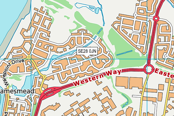 Discovery Primary School map (SE28 0JN) - OS VectorMap District (Ordnance Survey)