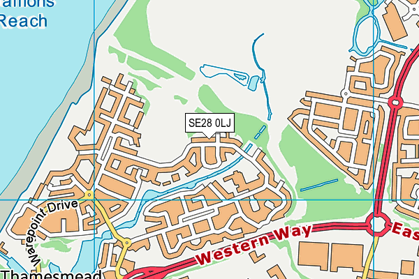 SE28 0LJ map - OS VectorMap District (Ordnance Survey)