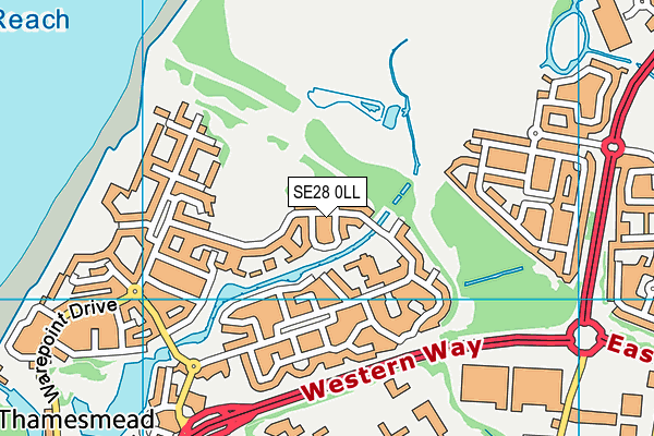 SE28 0LL map - OS VectorMap District (Ordnance Survey)