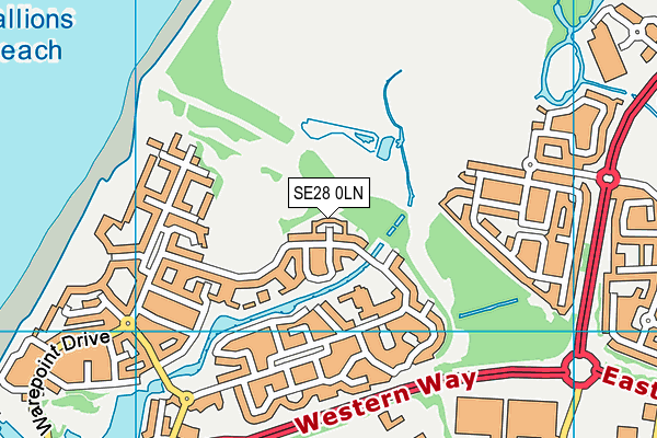 SE28 0LN map - OS VectorMap District (Ordnance Survey)