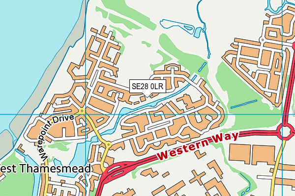 SE28 0LR map - OS VectorMap District (Ordnance Survey)