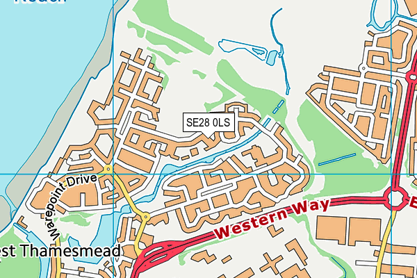 SE28 0LS map - OS VectorMap District (Ordnance Survey)