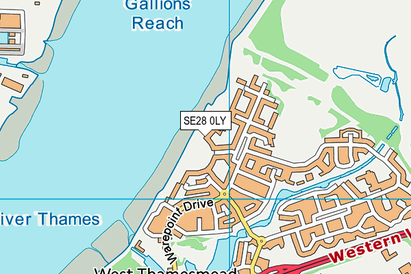 SE28 0LY map - OS VectorMap District (Ordnance Survey)
