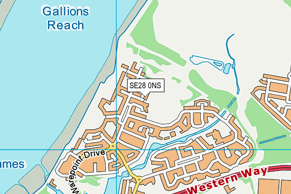 SE28 0NS map - OS VectorMap District (Ordnance Survey)