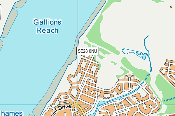 SE28 0NU map - OS VectorMap District (Ordnance Survey)