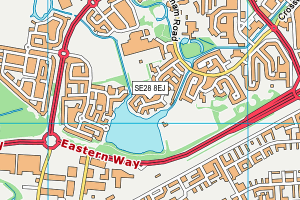 SE28 8EJ map - OS VectorMap District (Ordnance Survey)