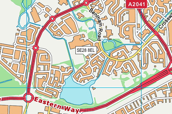 SE28 8EL map - OS VectorMap District (Ordnance Survey)