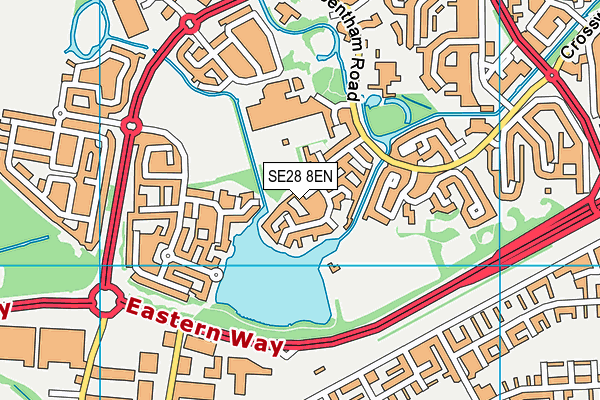 SE28 8EN map - OS VectorMap District (Ordnance Survey)