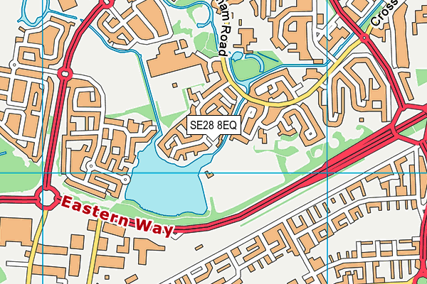 SE28 8EQ map - OS VectorMap District (Ordnance Survey)