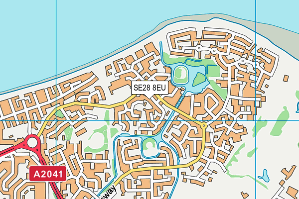 SE28 8EU map - OS VectorMap District (Ordnance Survey)