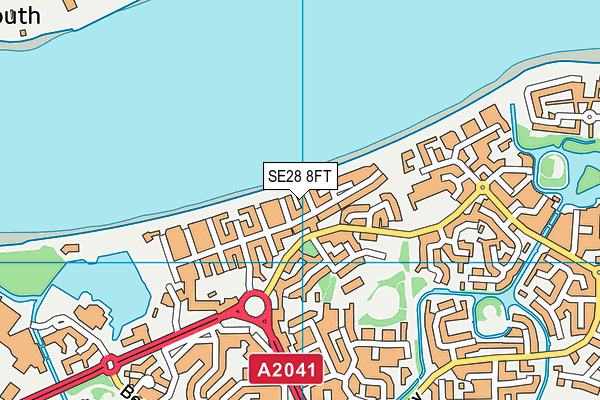 SE28 8FT map - OS VectorMap District (Ordnance Survey)