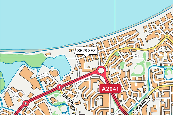 SE28 8FZ map - OS VectorMap District (Ordnance Survey)