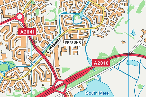 SE28 8HB map - OS VectorMap District (Ordnance Survey)