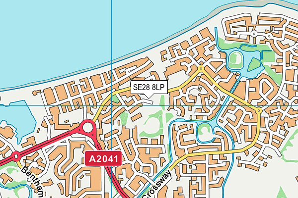 SE28 8LP map - OS VectorMap District (Ordnance Survey)