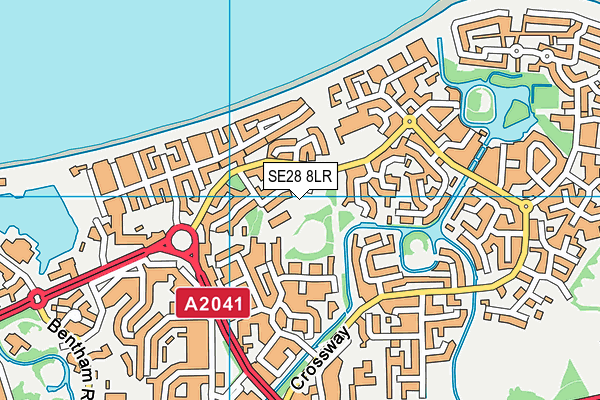 SE28 8LR map - OS VectorMap District (Ordnance Survey)