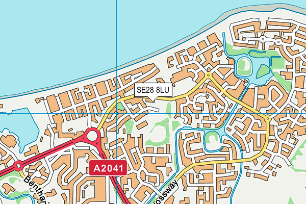SE28 8LU map - OS VectorMap District (Ordnance Survey)