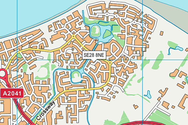 SE28 8NE map - OS VectorMap District (Ordnance Survey)