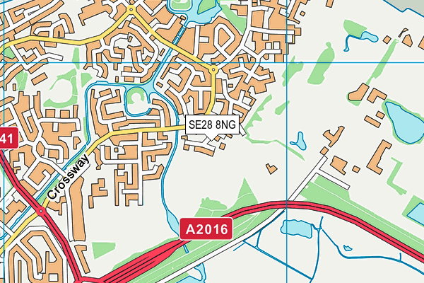 SE28 8NG map - OS VectorMap District (Ordnance Survey)