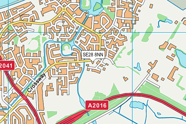 SE28 8NN map - OS VectorMap District (Ordnance Survey)