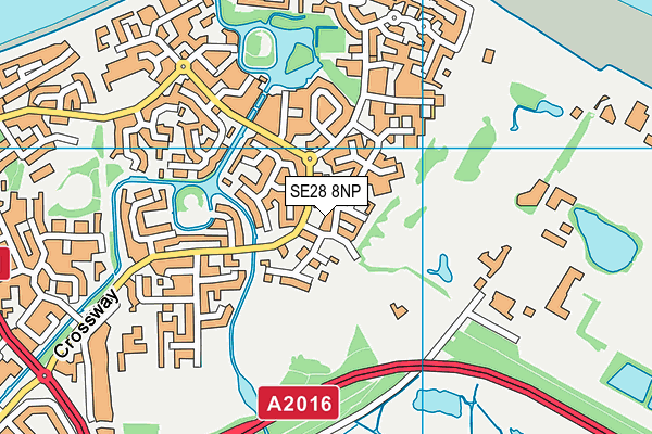 SE28 8NP map - OS VectorMap District (Ordnance Survey)