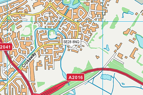 SE28 8NQ map - OS VectorMap District (Ordnance Survey)