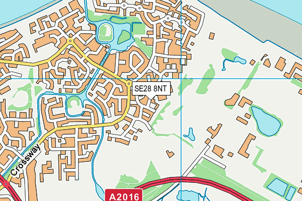 SE28 8NT map - OS VectorMap District (Ordnance Survey)