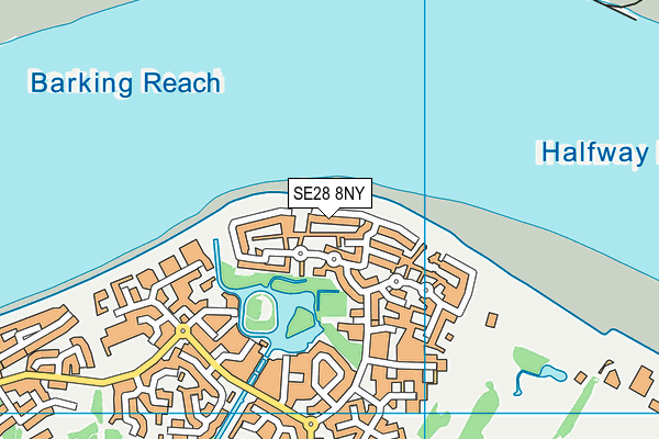 SE28 8NY map - OS VectorMap District (Ordnance Survey)