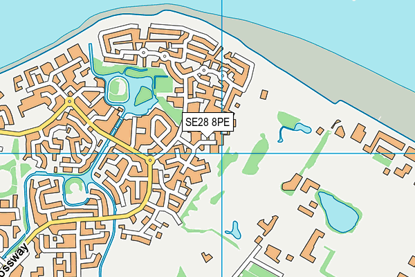 SE28 8PE map - OS VectorMap District (Ordnance Survey)