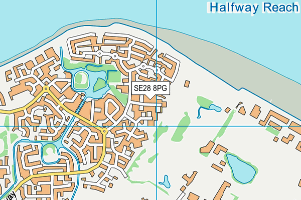 SE28 8PG map - OS VectorMap District (Ordnance Survey)