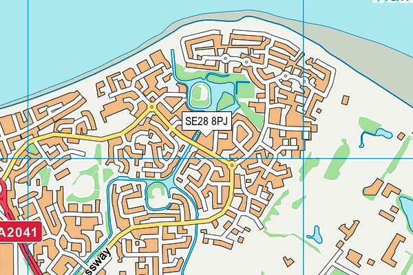 SE28 8PJ map - OS VectorMap District (Ordnance Survey)