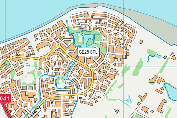 SE28 8PL map - OS VectorMap District (Ordnance Survey)