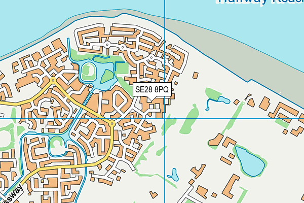 SE28 8PQ map - OS VectorMap District (Ordnance Survey)