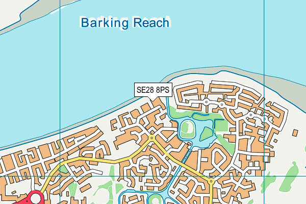 SE28 8PS map - OS VectorMap District (Ordnance Survey)