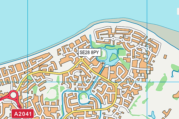SE28 8PY map - OS VectorMap District (Ordnance Survey)