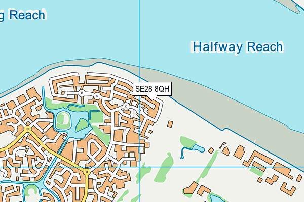 SE28 8QH map - OS VectorMap District (Ordnance Survey)