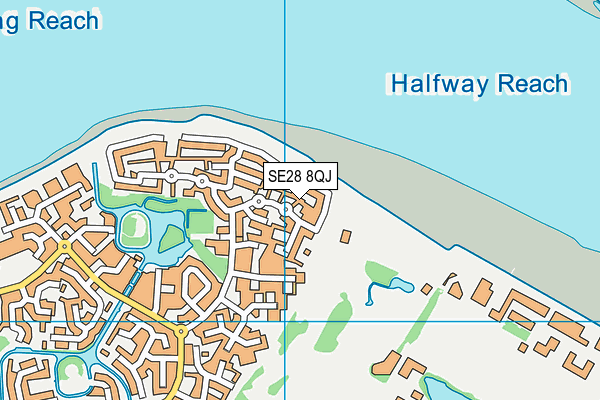 SE28 8QJ map - OS VectorMap District (Ordnance Survey)